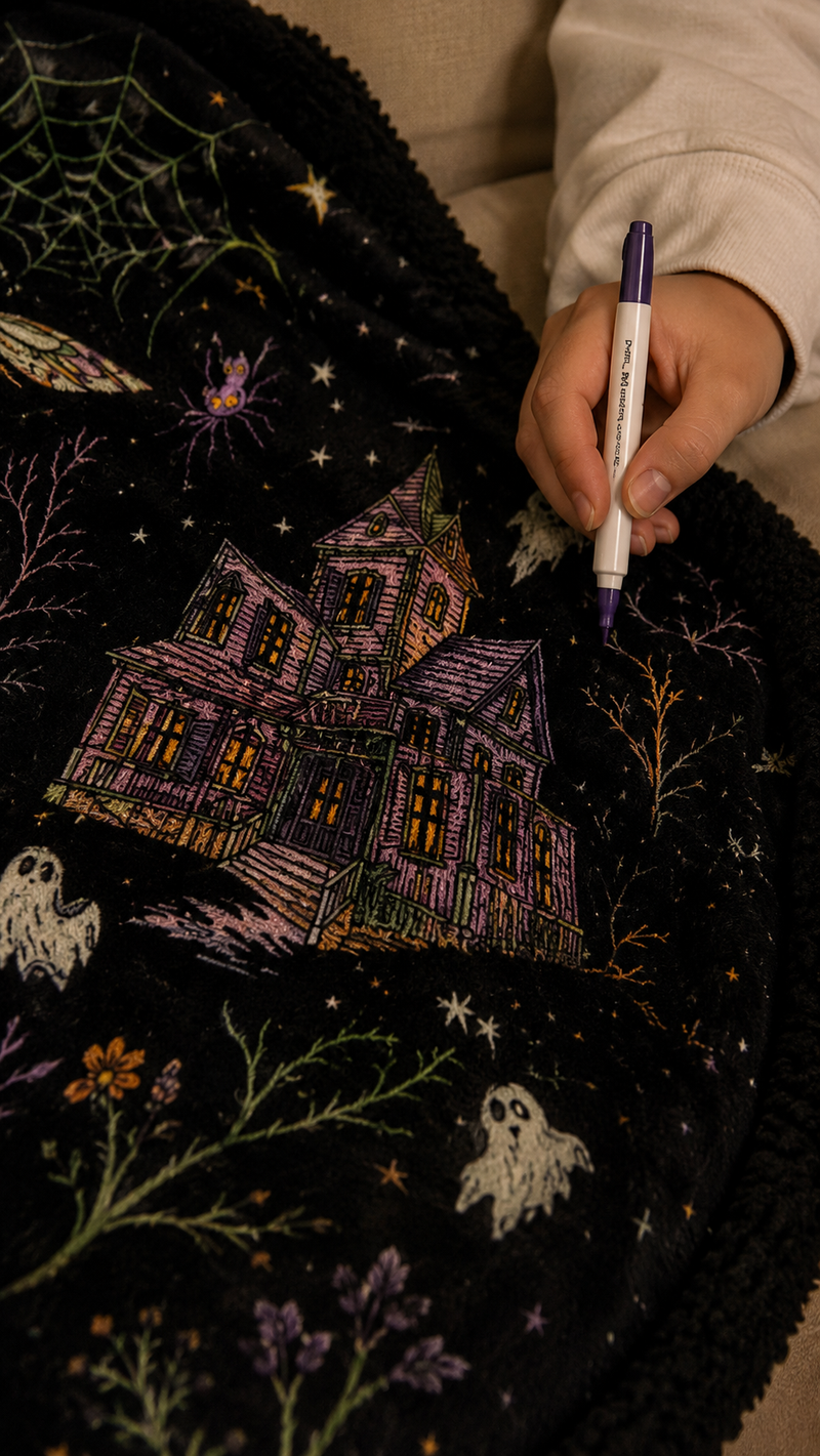 Trick Or Trace Coloring Blanket