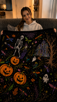 Trick Or Trace Coloring Blanket