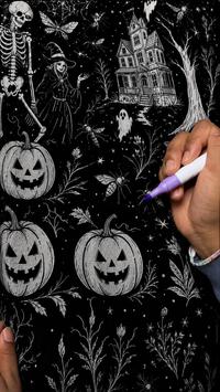 Trick Or Trace Coloring Blanket