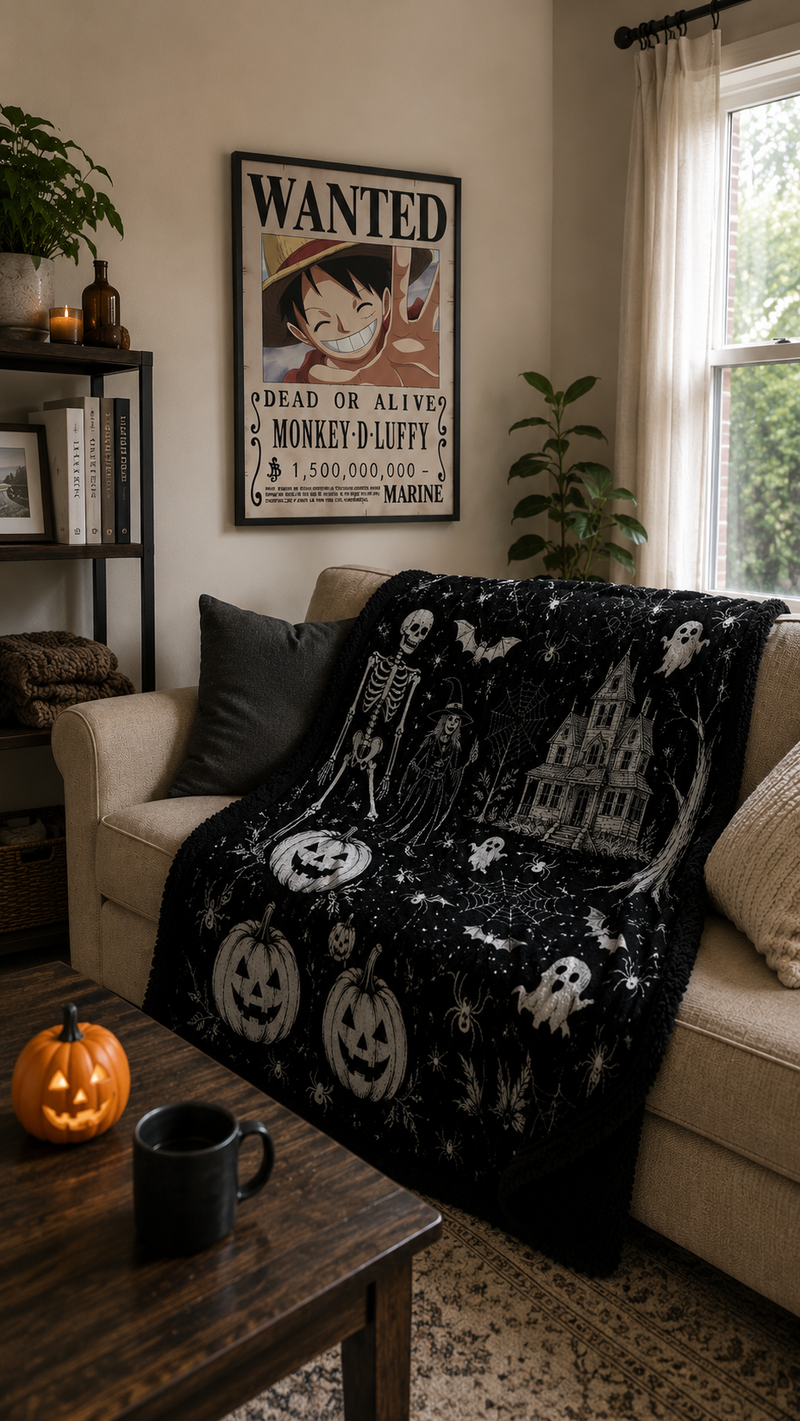 Trick Or Trace Coloring Blanket
