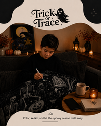Trick Or Trace Coloring Blanket